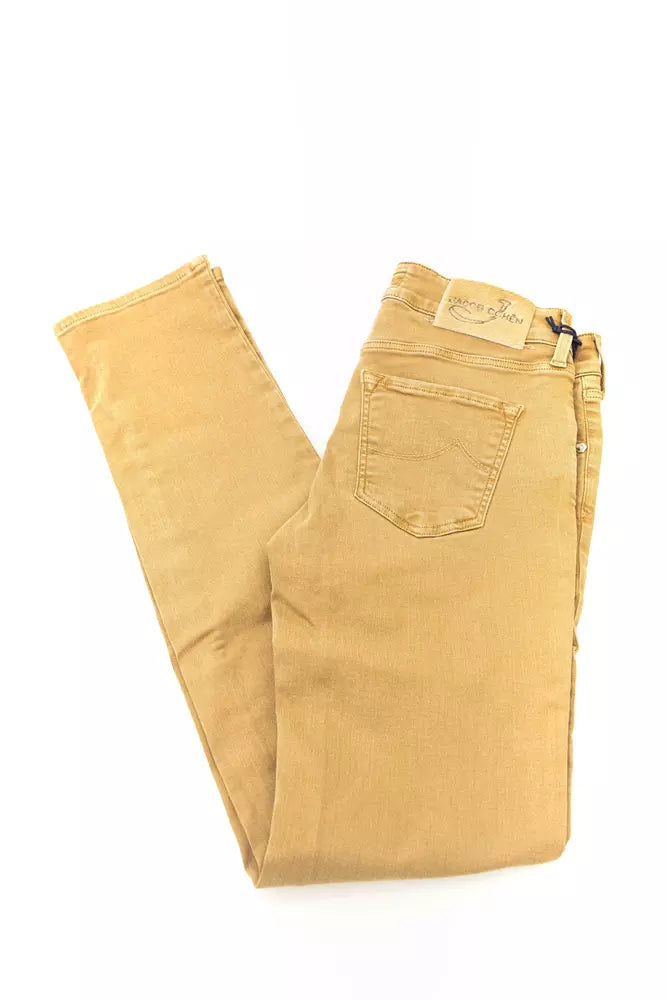 Chic Beige Vintage-inspirierte Designerjeans