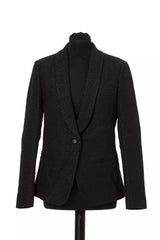 Elegant Slim Cut Fabric Veste avec Lurex Détails