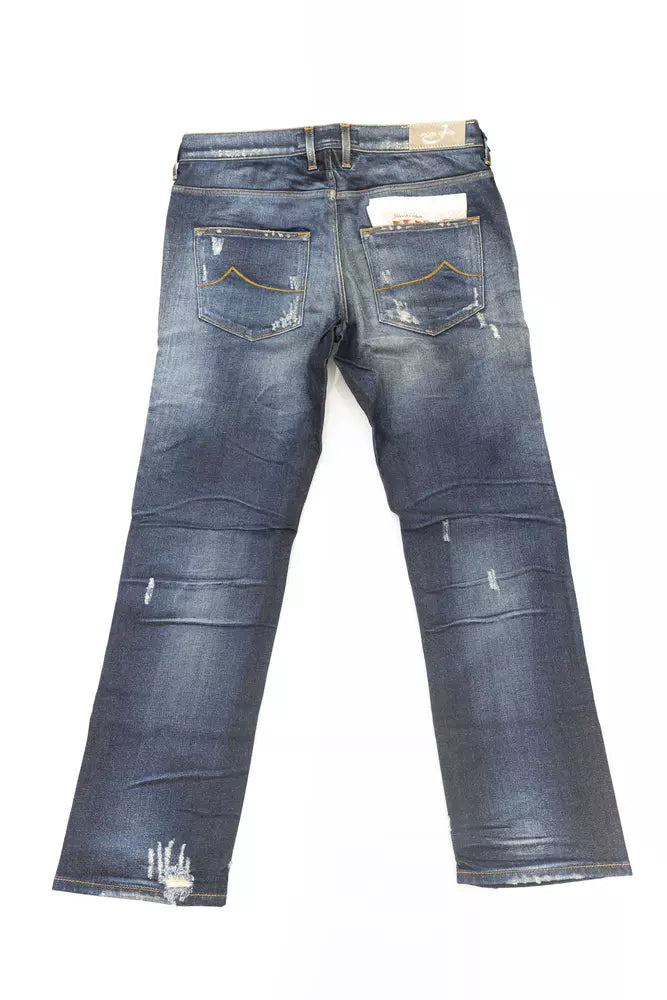 Blue Cotton Women Jeans