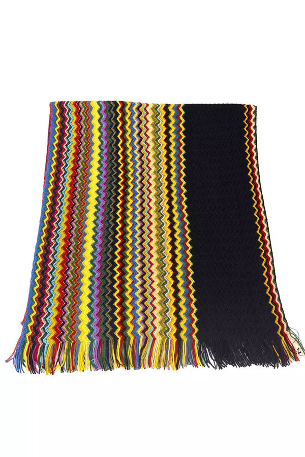 Élégant foulard géométrique multicolore