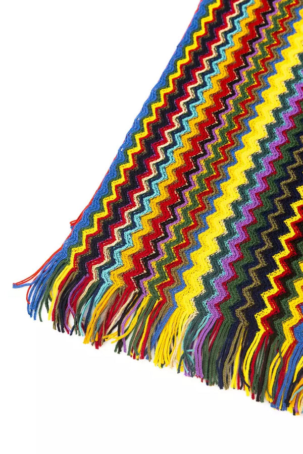 Élégant foulard géométrique multicolore