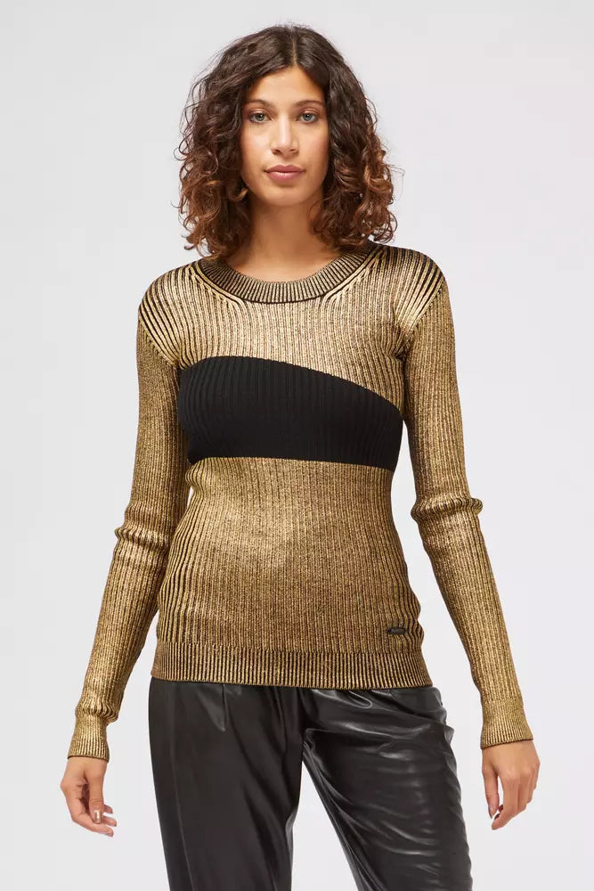 Gold Wool Women Sweater