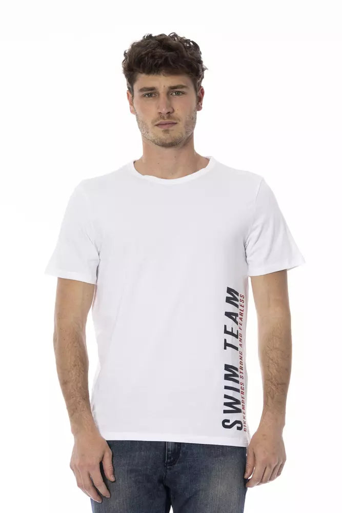 T-shirt en coton imprimé blanc élégant