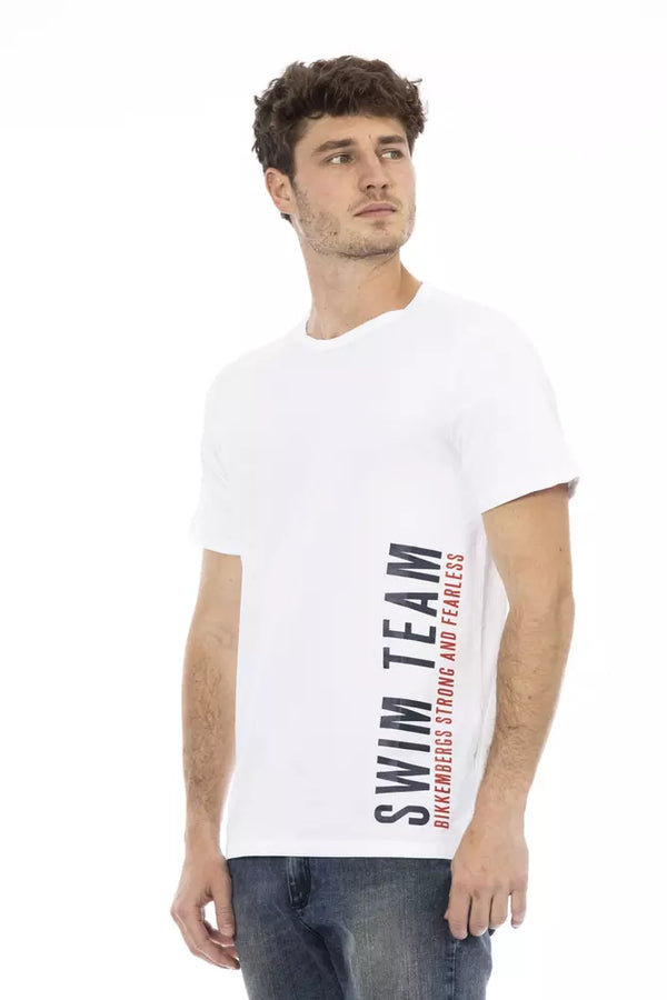 T-shirt en coton imprimé blanc élégant