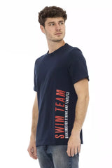 T-shirt stampata in misto di cotone dell'esercito