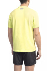 Camiseta estampada de mezcla de algodón amarillo radiante