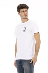 T-shirt à imprimé avant blanc élégant