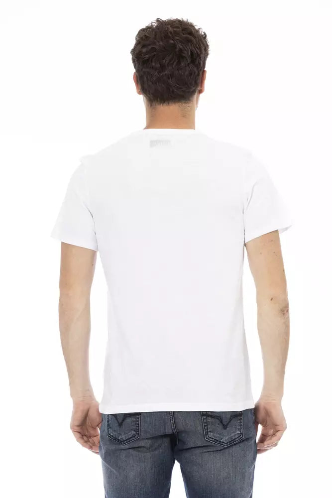 Camiseta de estampado delantero blanco elegante