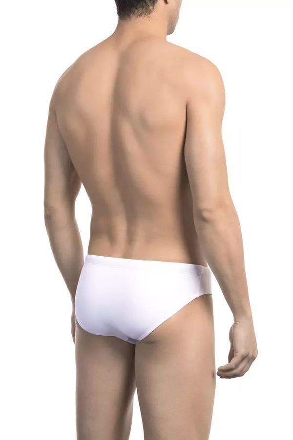 Chic White Speedo mit Nebendruckdetails