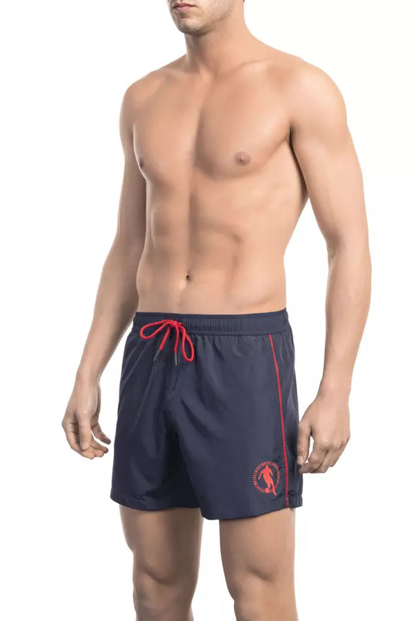 Shorts de natation imprimés en bleu rayonnant