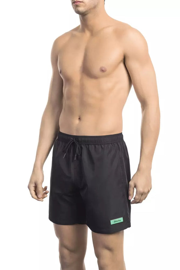 Elegante schwarze Logo -Schwimmshorts