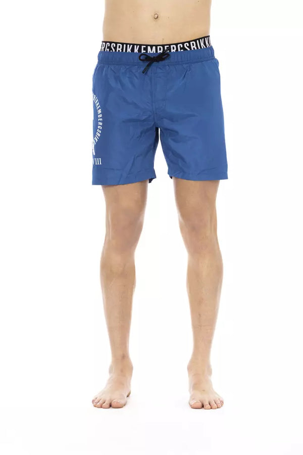 Schlanke, geschichtete Schwimmshorts - elegantes Blau