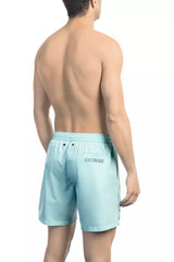 Elegantes pantalones cortos de natación degradé para hombres