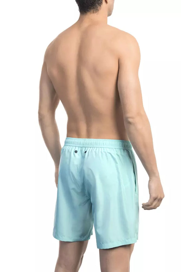 Elegante hellblaue Schwimmshorts