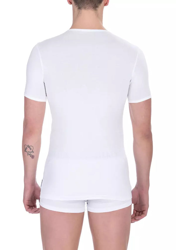 T-shirts bipack chic en V-Neck en blanc