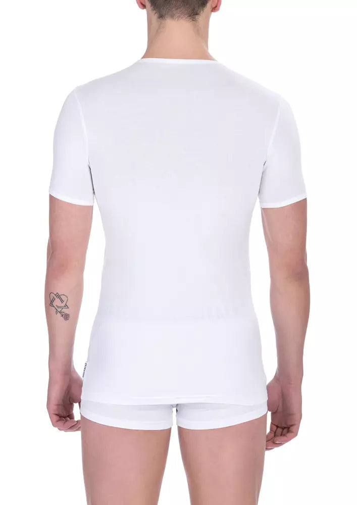 Camisetas elegantes de bi-trineo en V en blanco