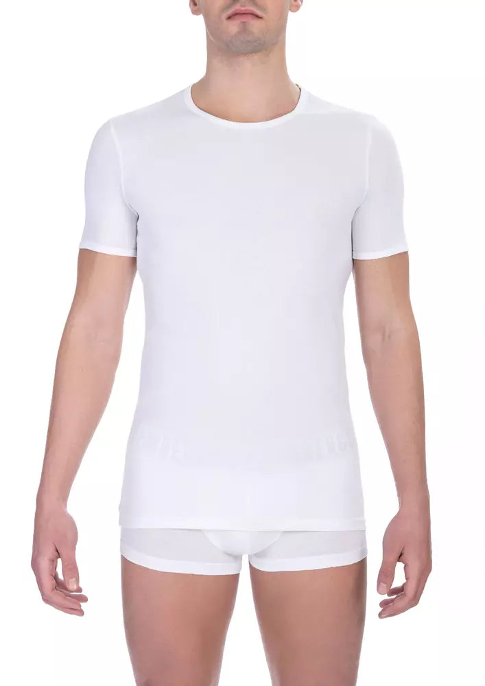 White Cotton Men T-Shirt