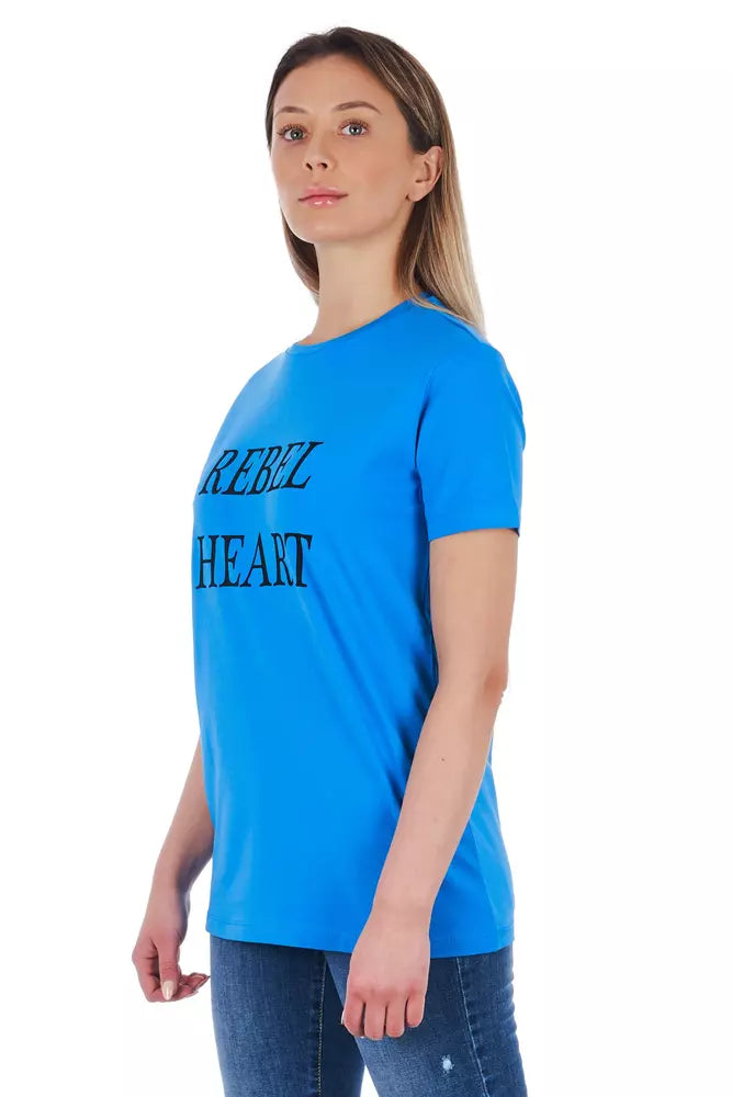 T-shirt graphique bleu clair chic