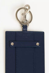 Blue Leather Men Keychain