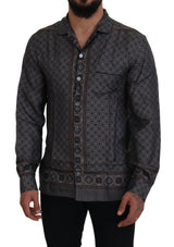 Shirt baroque satiné élégant en soie