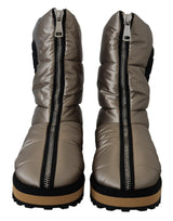 Silver Platino Mid Cal Designer Stiefel