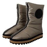 Silver Platino Mid Cal Designer Stiefel