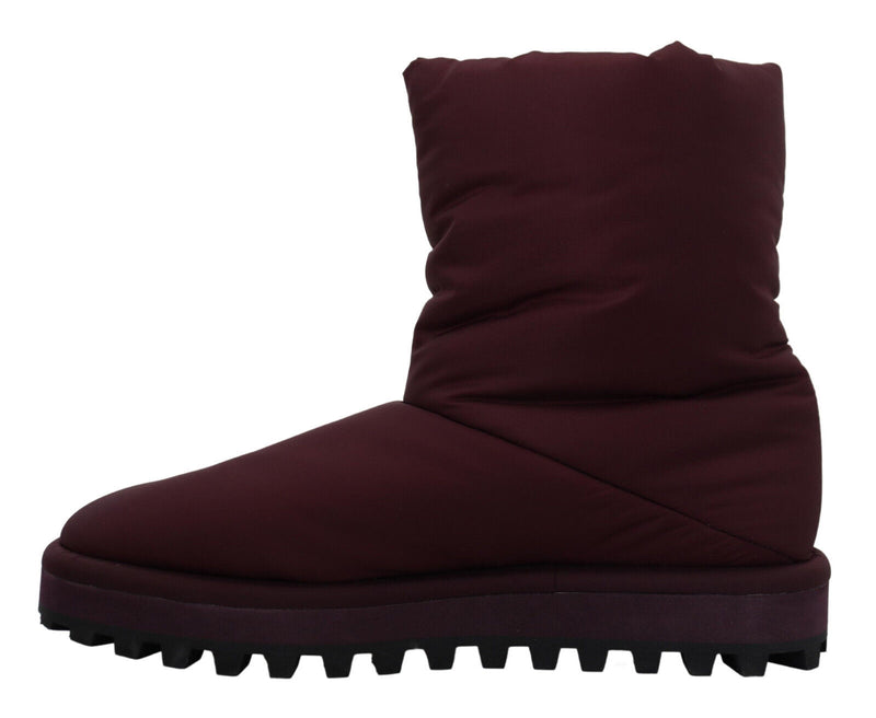 Elegante Bordeaux -Mid -Kalb -Stiefel