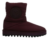 Elegante Bordeaux -Mid -Kalb -Stiefel