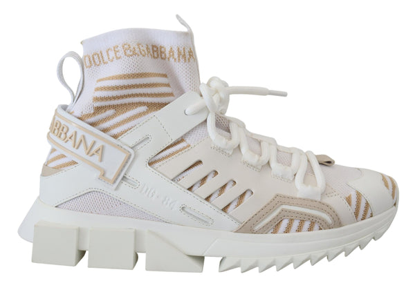 Eleganti sneaker beige bianche sorrento