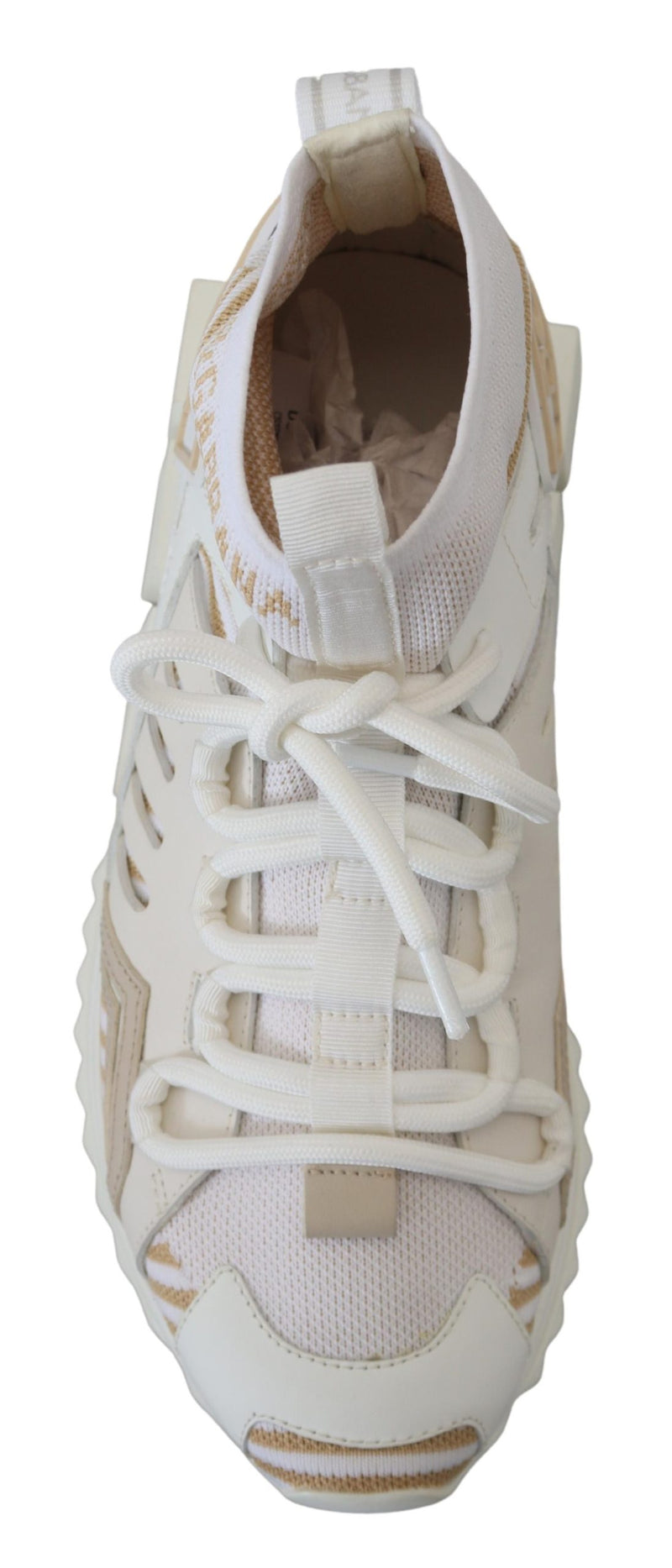 Eleganti sneaker beige bianche sorrento