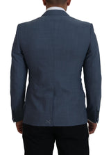 Elegante blazer deportivo azul de un solo pecho de un solo pecho