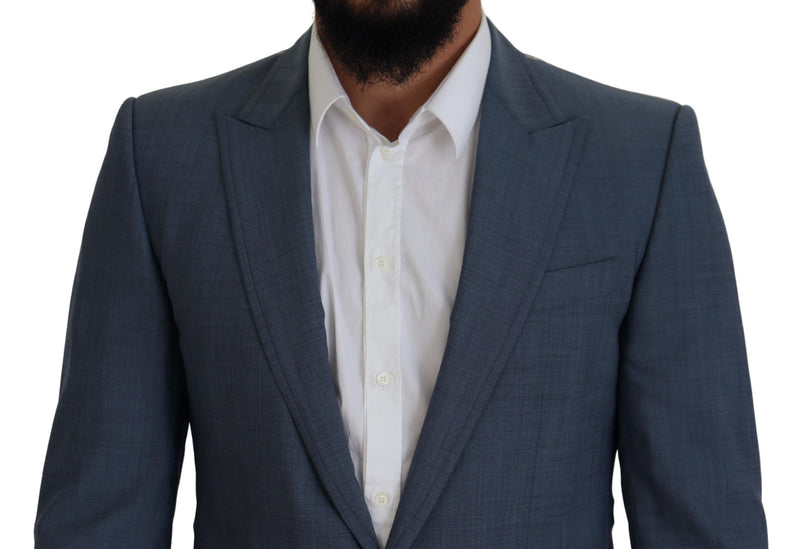 Elegante blazer sportivo a petto singolo blu