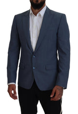 Elegante blazer deportivo azul de un solo pecho de un solo pecho