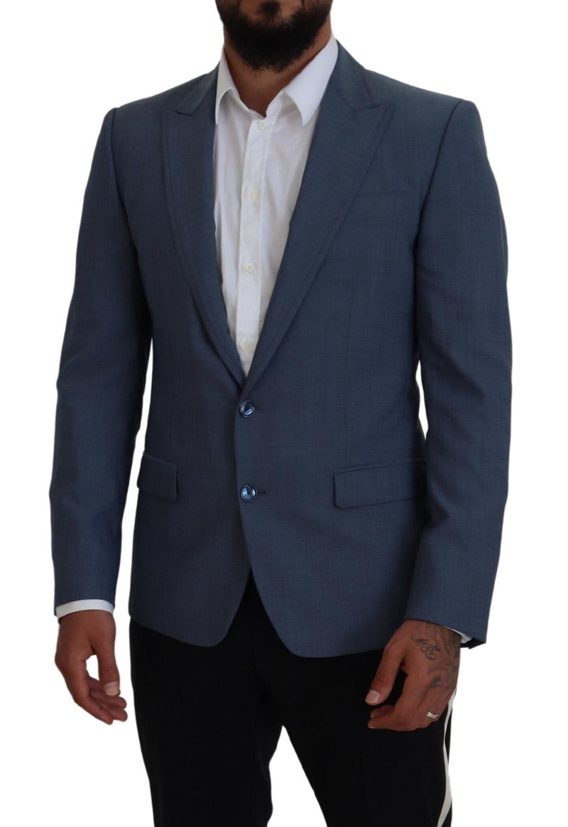 Elegante blazer sportivo a petto singolo blu