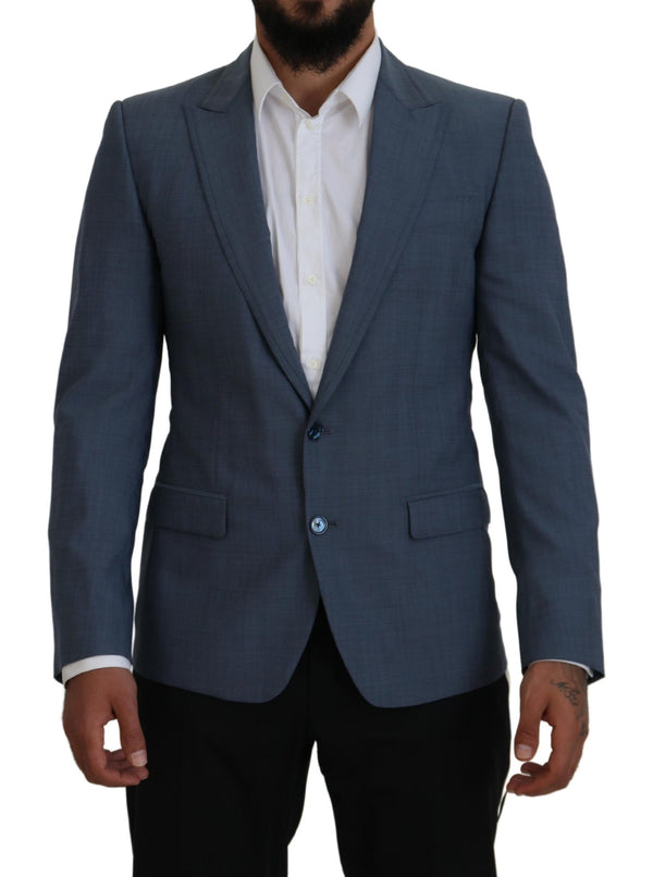 Élégant blazer sport à poitrine simple bleu