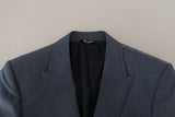 Elegante blazer sportivo a petto singolo blu