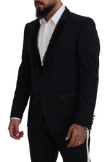 Eleganter schwarzer Seidenabend Blazer