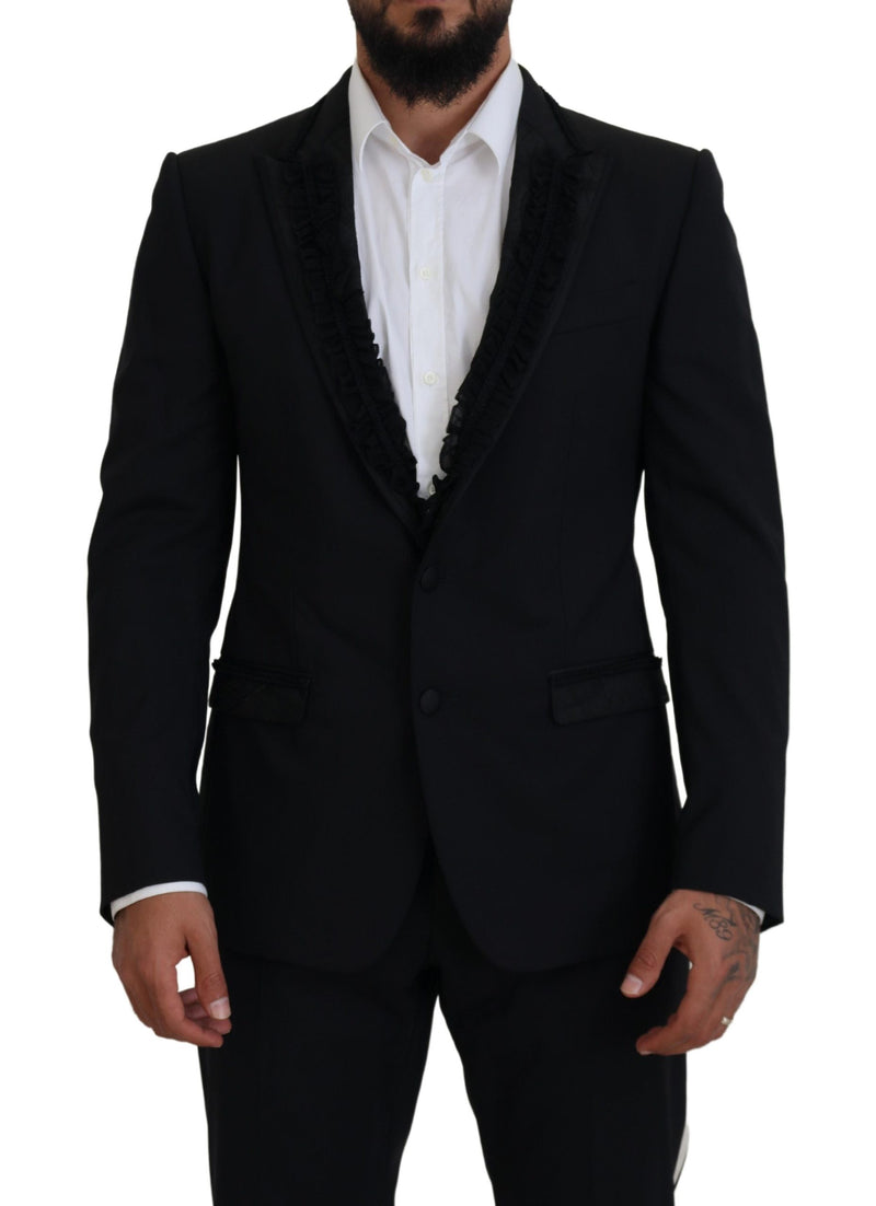 Eleganter schwarzer Seidenabend Blazer