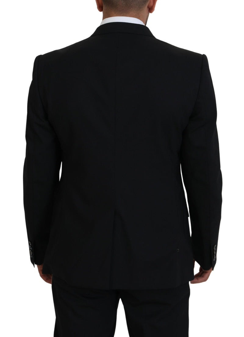 Sizilianischer schwarzer Single Breasted Blazer