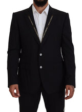 Sicilian Style Black Single Breasted Blazer