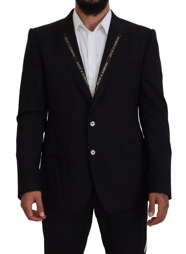 Sizilianischer schwarzer Single Breasted Blazer