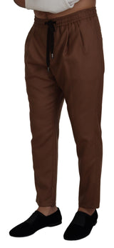 Pantaloni da jogger in cashmere-silk chic brown