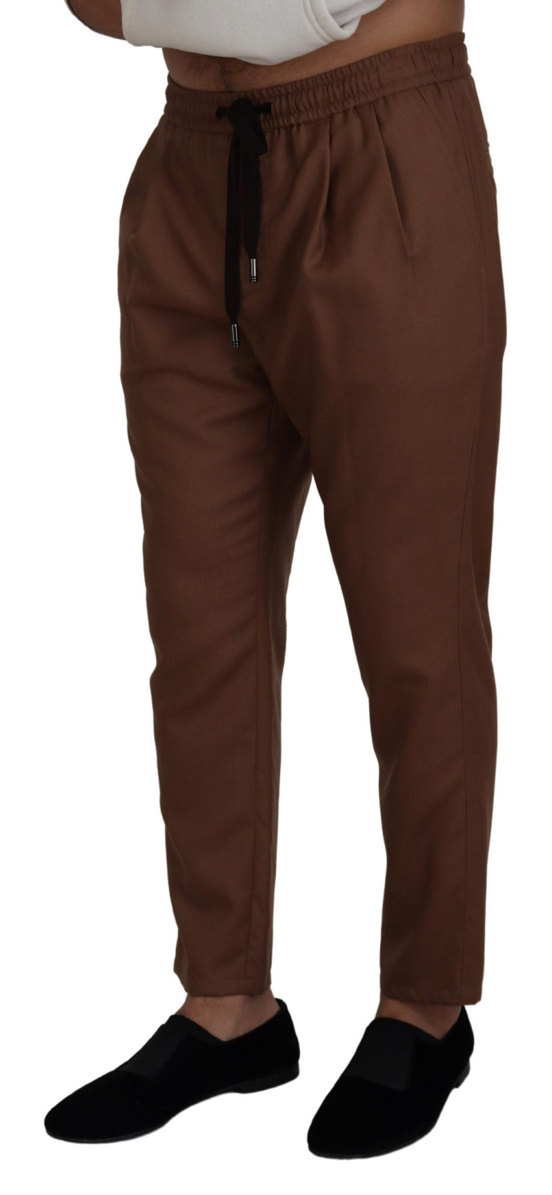 Chic Brown Cashmere-Silk Jogger Pantal