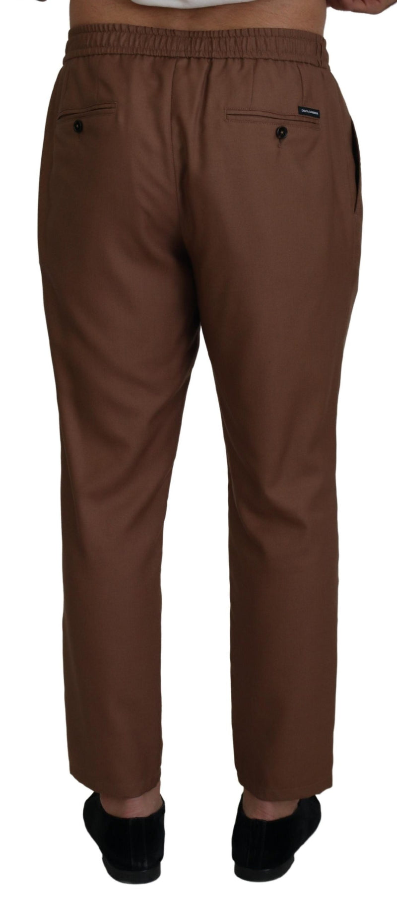 Pantaloni da jogger in cashmere-silk chic brown