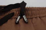 Pantaloni da jogger in cashmere-silk chic brown