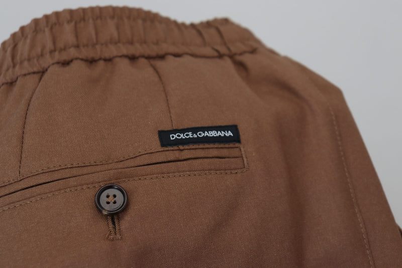 Pantaloni da jogger in cashmere-silk chic brown