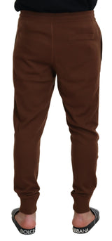 Pantalon de jogger en cachemire brun élégant