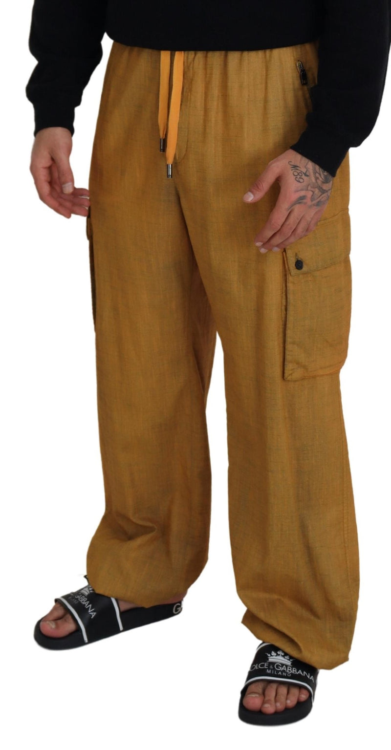 Elegantes pantalones de lino italiano