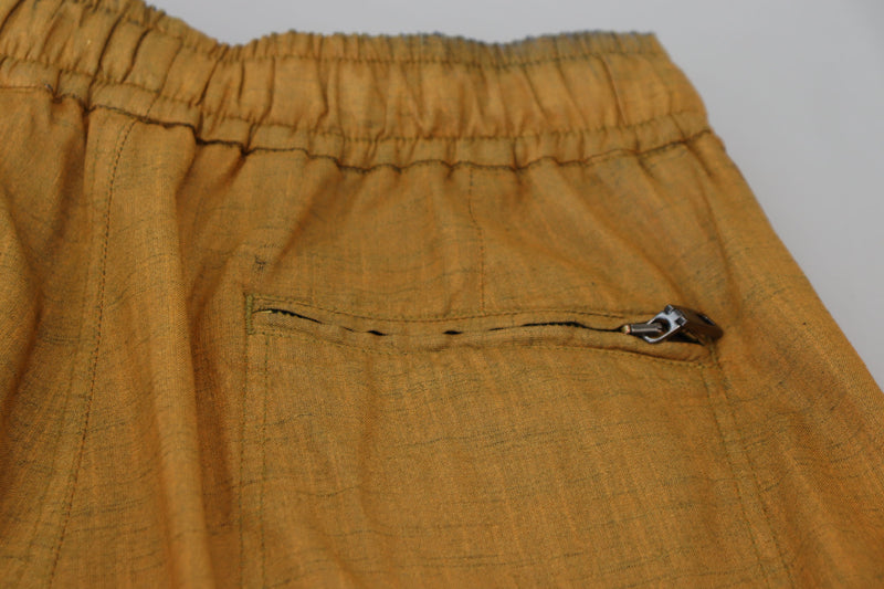 Eleganti pantaloni di lino italiano