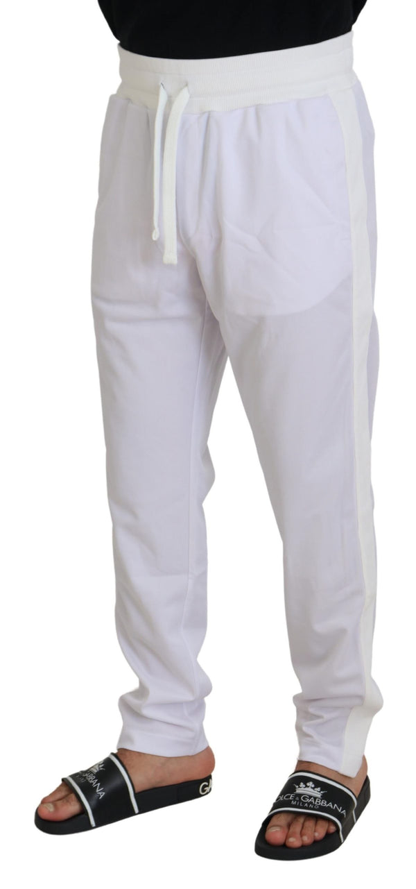 Élégant pantalon de jogger blanc pour un confort sophistiqué